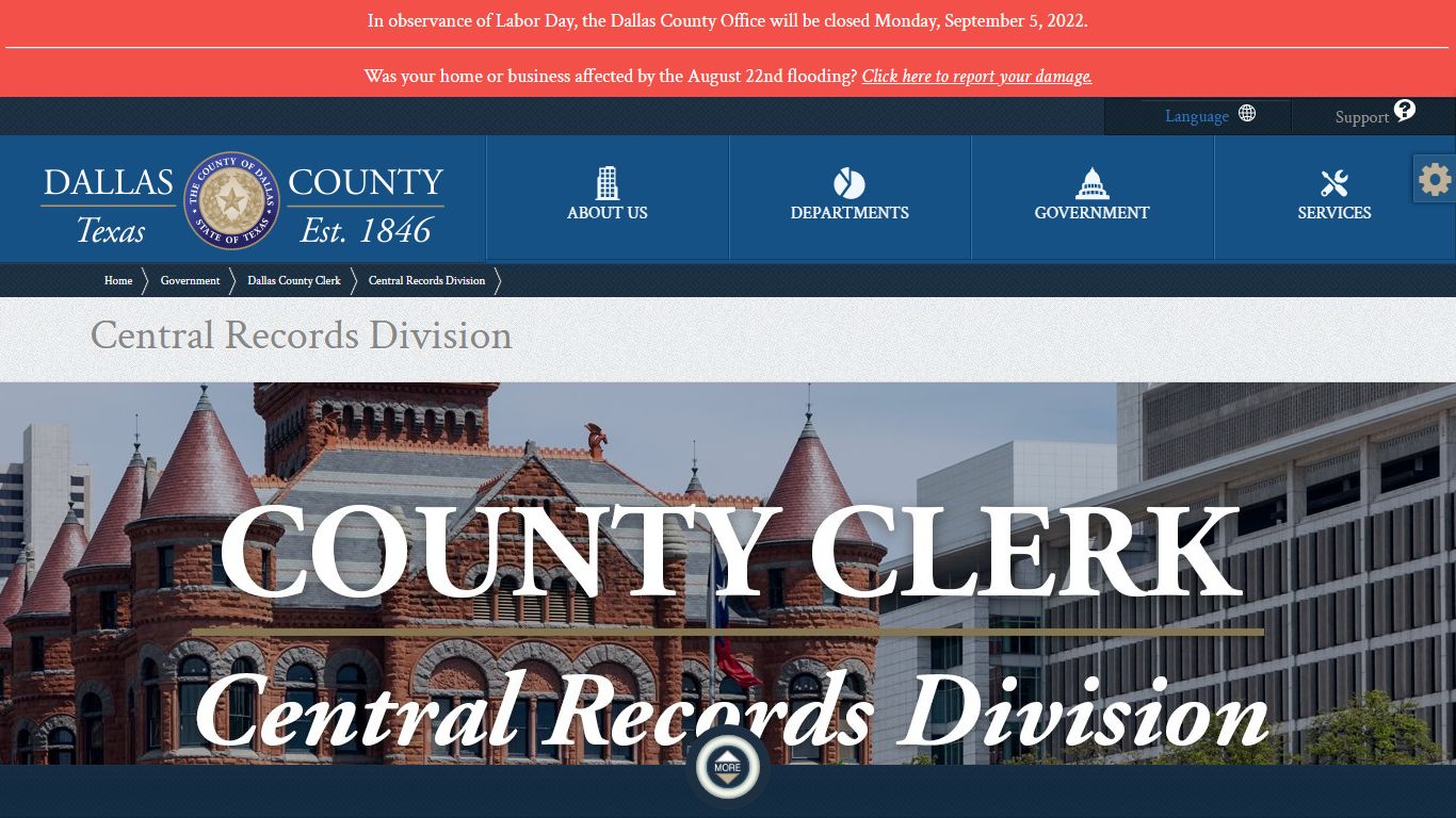 County Clerk | Central Records Division - Records Request